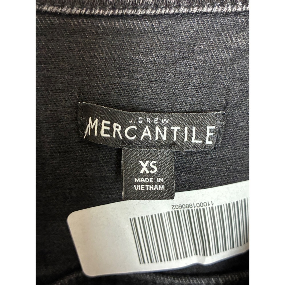 J.‎ Crew Mercantile Womens Black Denim Jacket J6776 Faded Stretch Jean Jacket XS - Picture 5 of 10